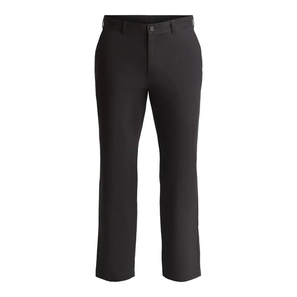 George Mens Wrinkle Resistant Flat Front Khaki Pants Black Soot Size 36 x 30